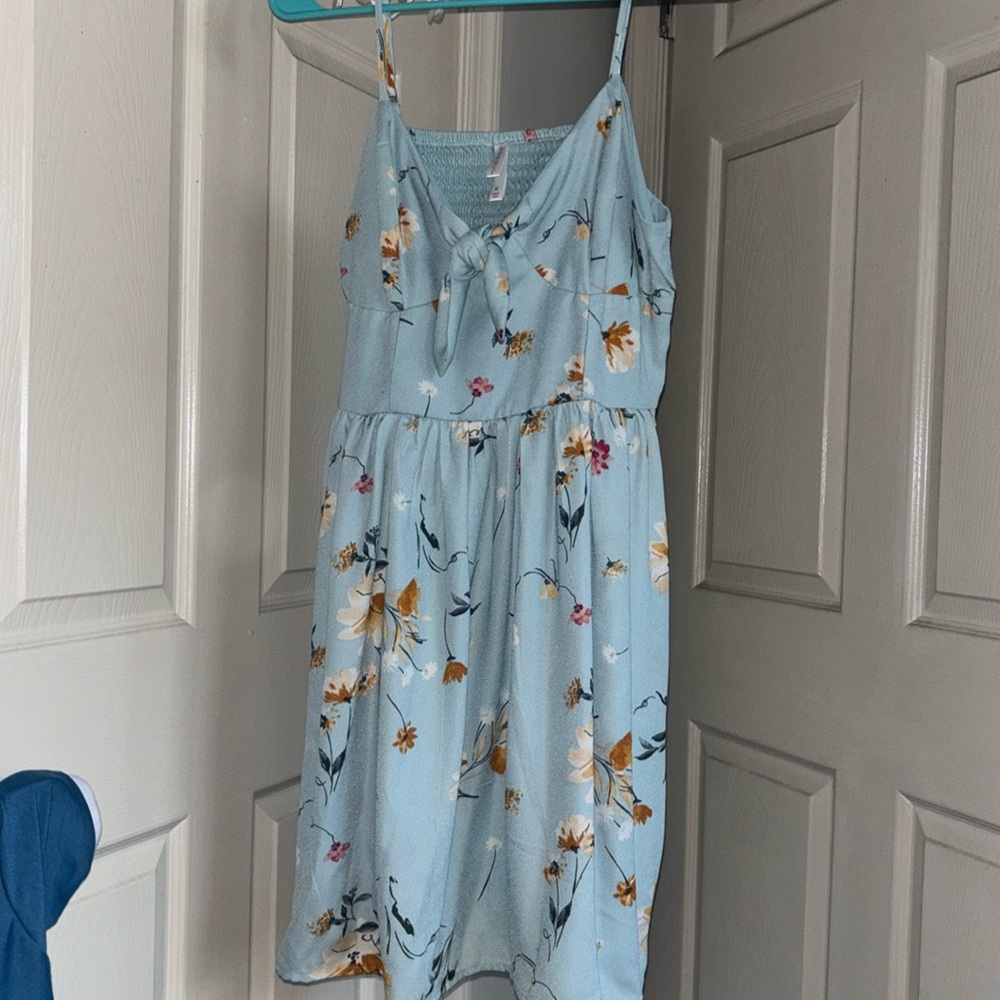 Blue floral summer dress